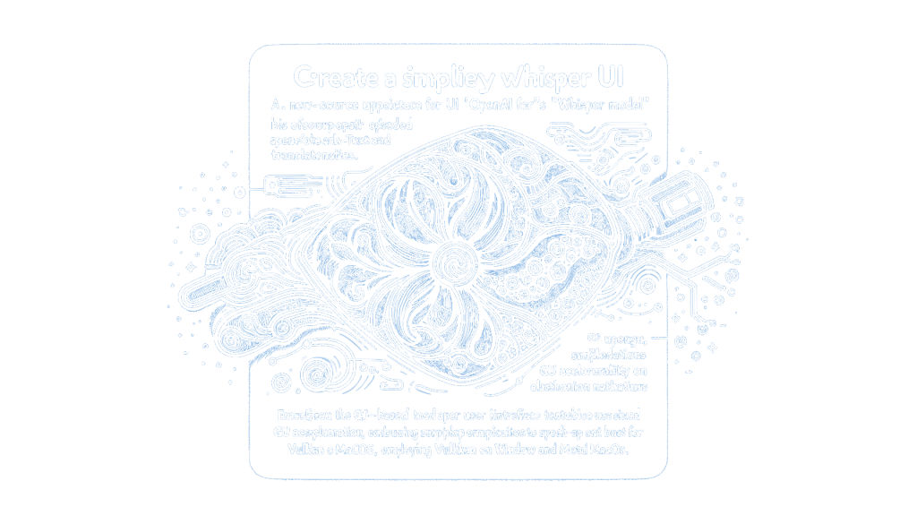 EasyWhisperUI - Open-Source Easy UI for OpenAI’s Whisper model with cross platform GPU support (Windows/Mac)