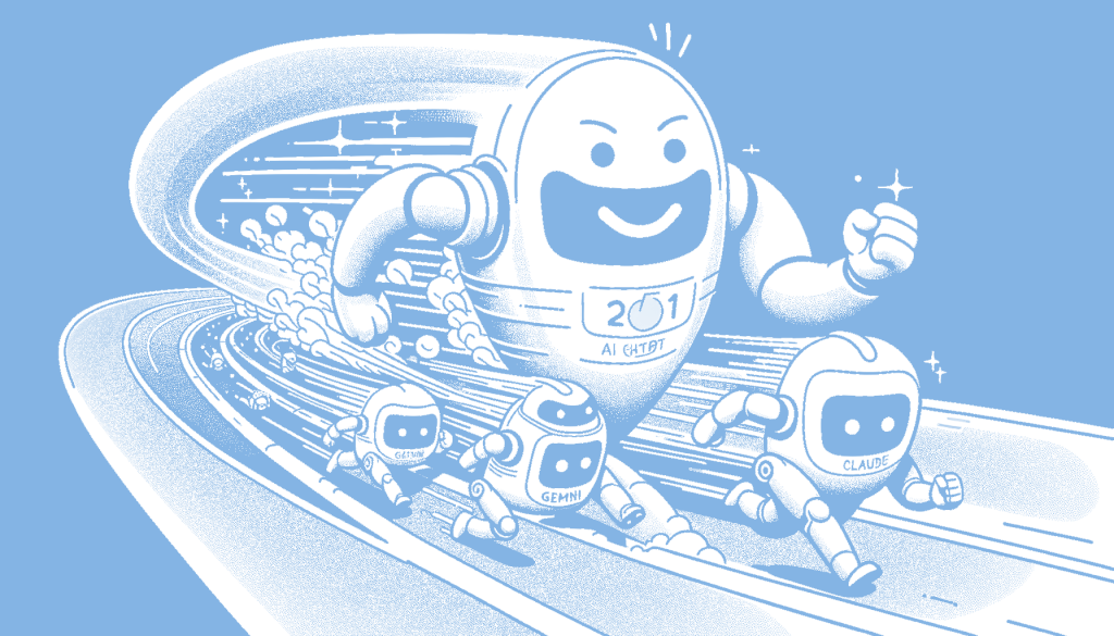 Gemini doing a great job, but ChatGPT still leads big. Claude’s margin is weird considering all the hype